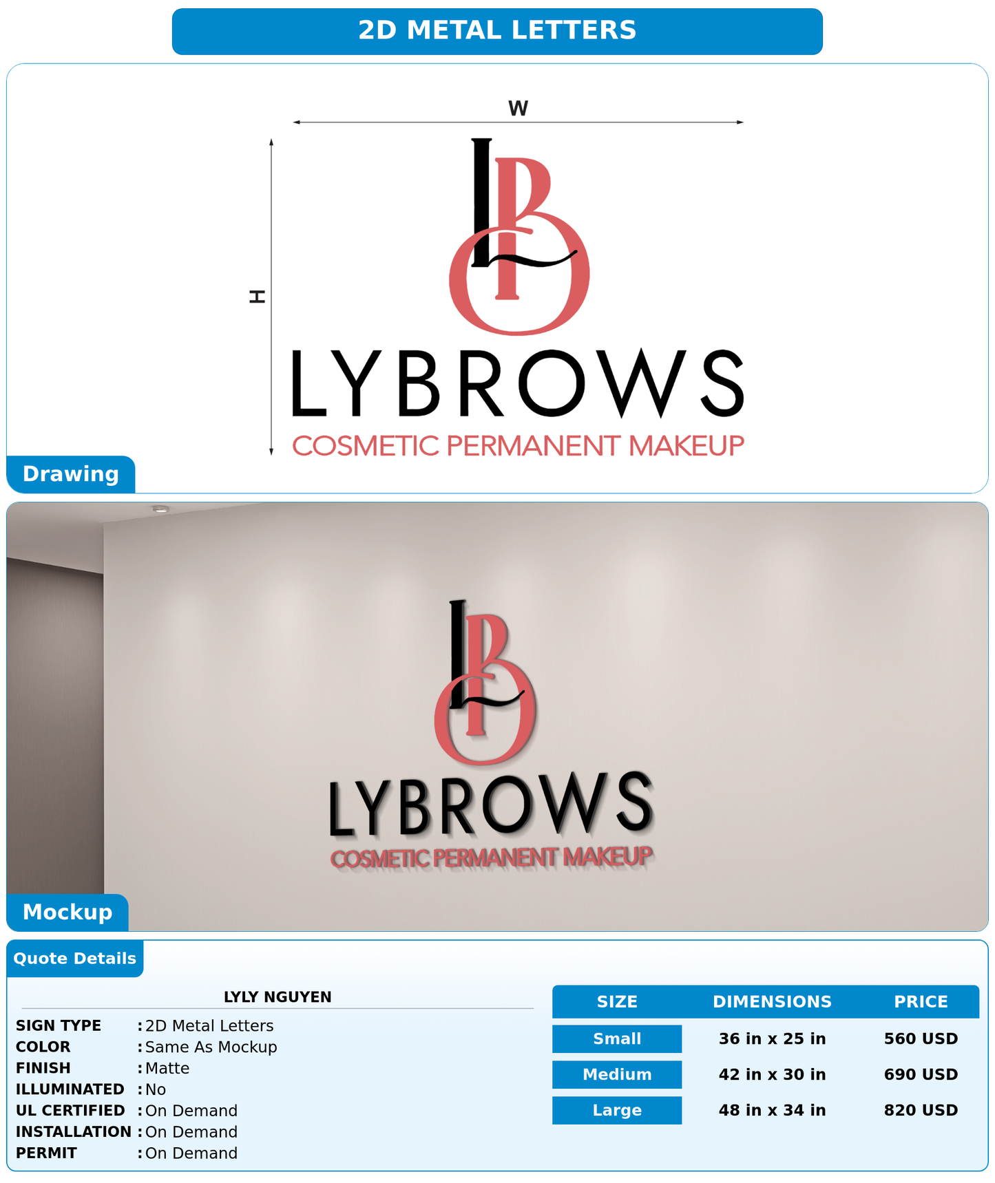 CUSTOM MOCKUP SIGN FOR LYLY NGUYEN