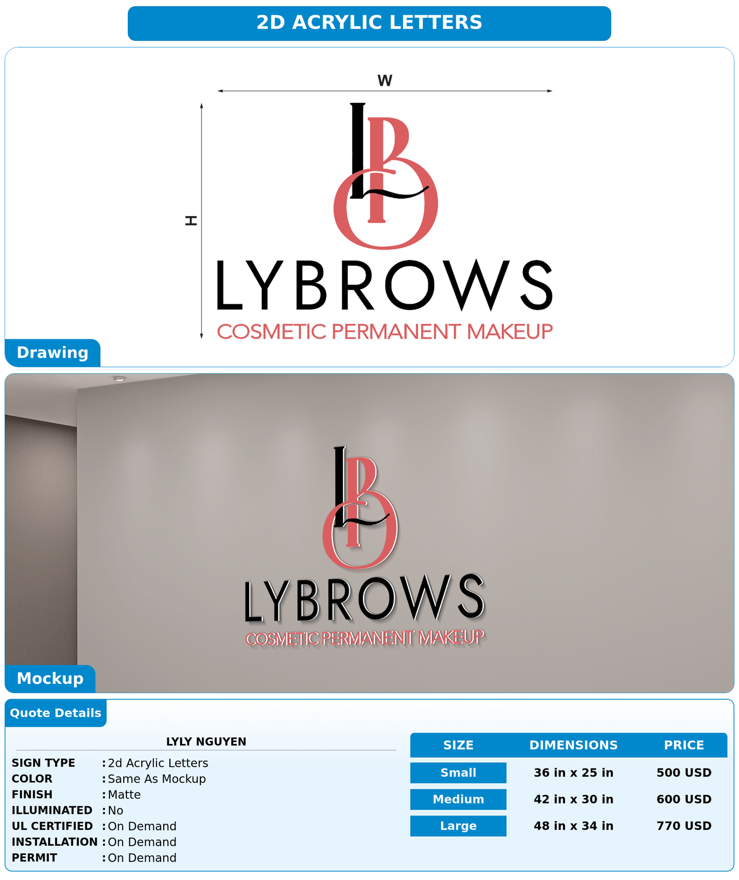 CUSTOM MOCKUP SIGN FOR LYLY NGUYEN