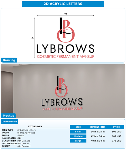 CUSTOM MOCKUP SIGN FOR LYLY NGUYEN