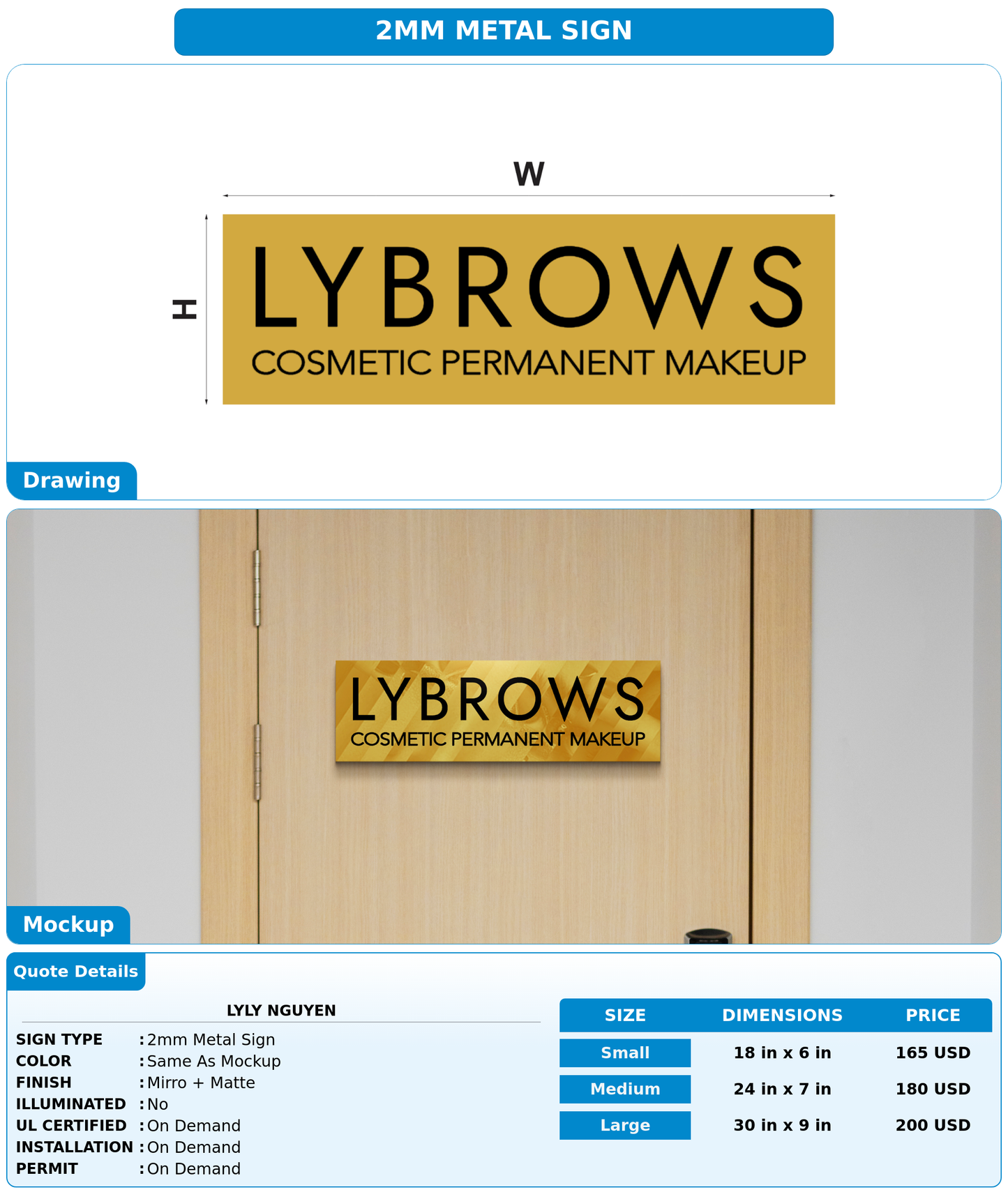CUSTOM MOCKUP SIGN FOR LYLY NGUYEN