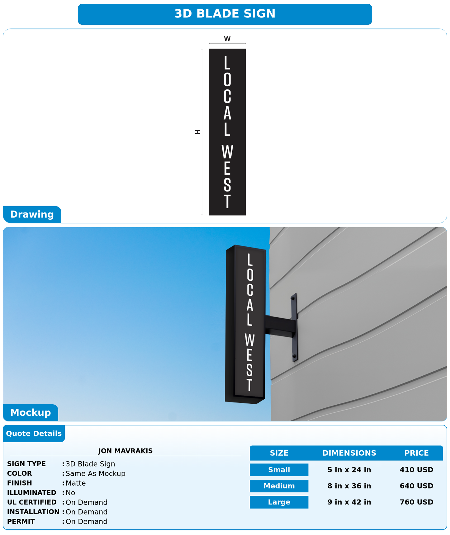 CUSTOM MOCKUP SIGN FOR Jon Mavrakis