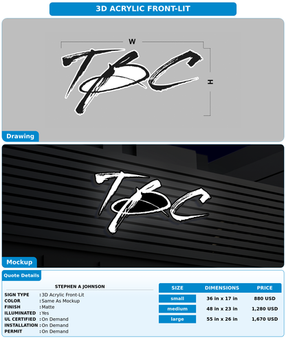 CUSTOM MOCKUP SIGN FOR Stephen A Johnson