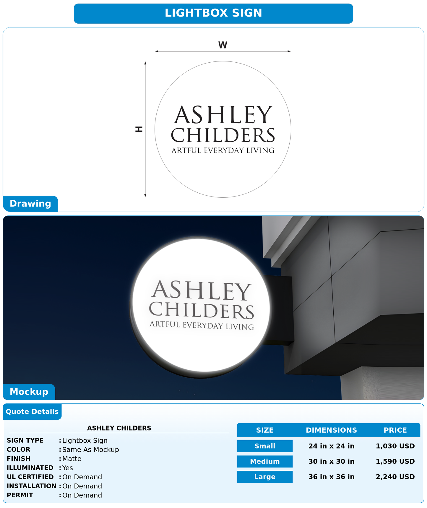 CUSTOM MOCKUP SIGN FOR Ashley Childers
