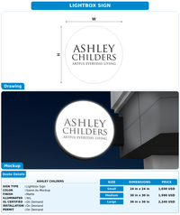 CUSTOM MOCKUP SIGN FOR Ashley Childers