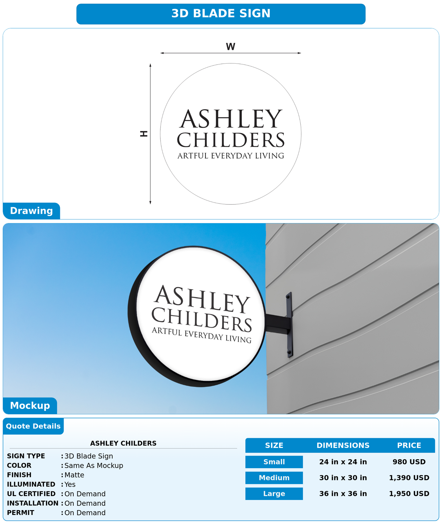 CUSTOM MOCKUP SIGN FOR Ashley Childers