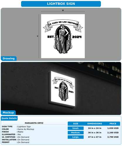 CUSTOM MOCKUP SIGN FOR Margarita Ortiz