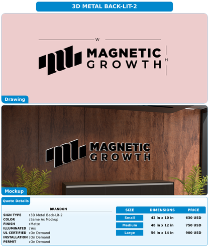 CUSTOM MOCKUP SIGN FOR Brandon