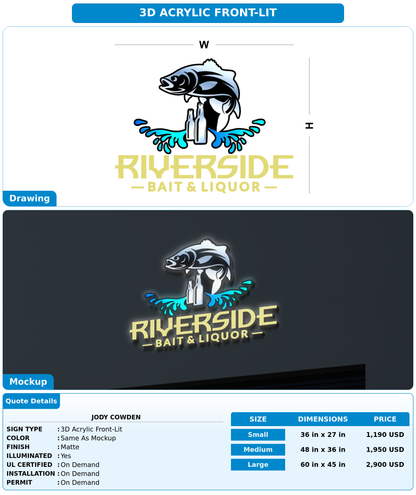 CUSTOM MOCKUP SIGN FOR Jody Cowden