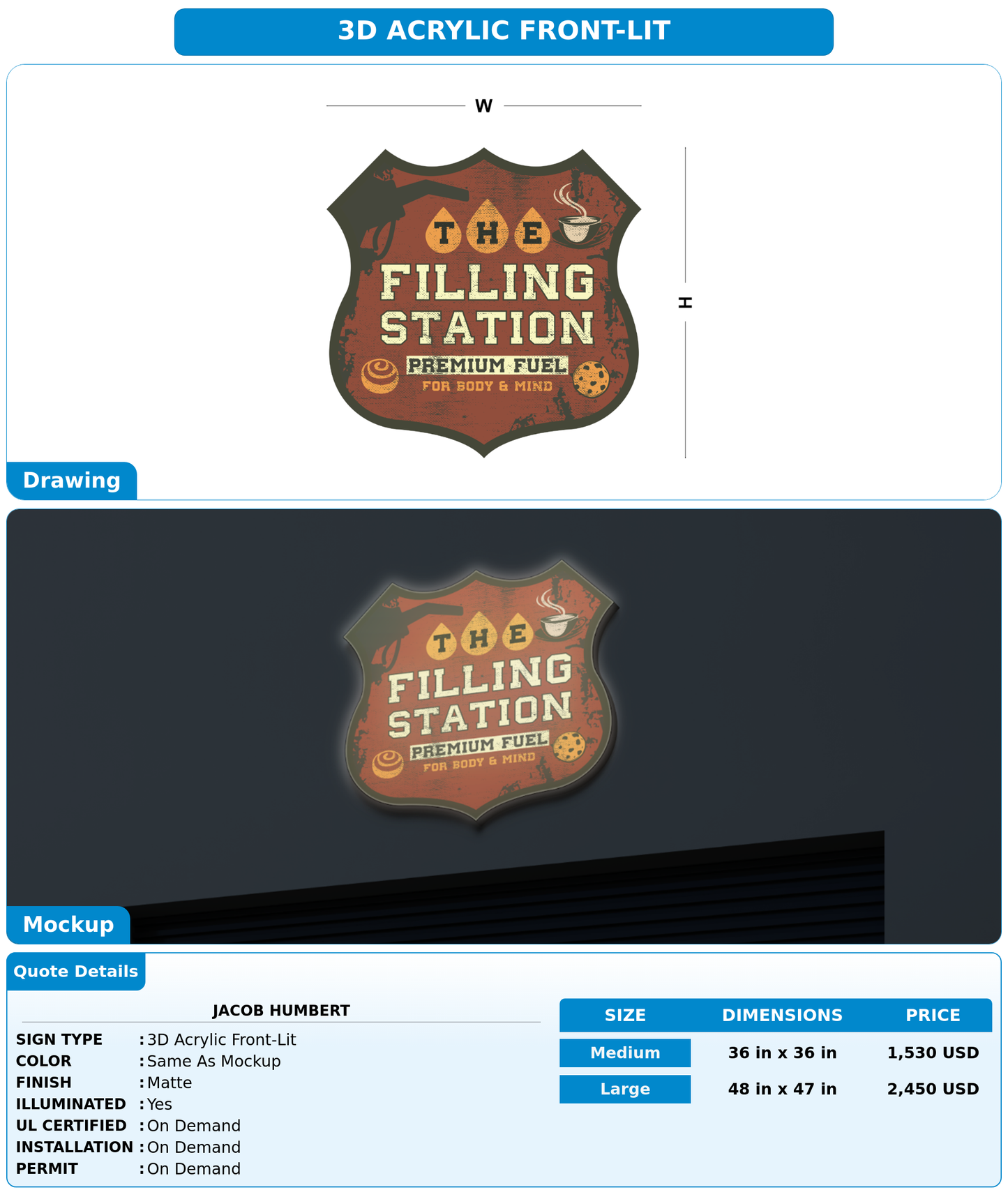 CUSTOM MOCKUP SIGN FOR Jacob Humbert