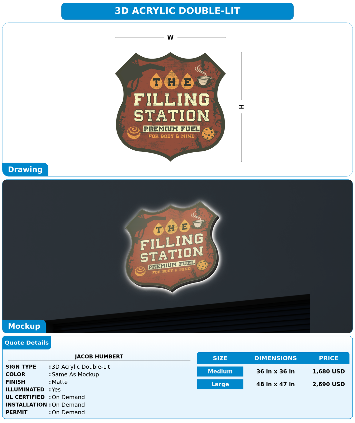 CUSTOM MOCKUP SIGN FOR Jacob Humbert
