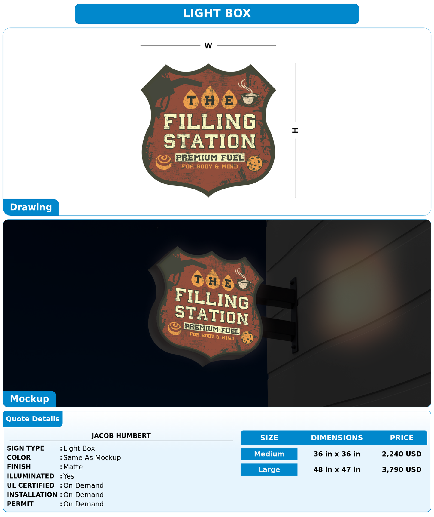 CUSTOM MOCKUP SIGN FOR Jacob Humbert