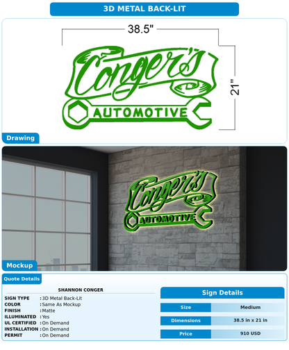CUSTOM MOCKUP SIGN FOR Shannon Conger