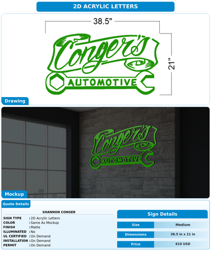 CUSTOM MOCKUP SIGN FOR Shannon Conger