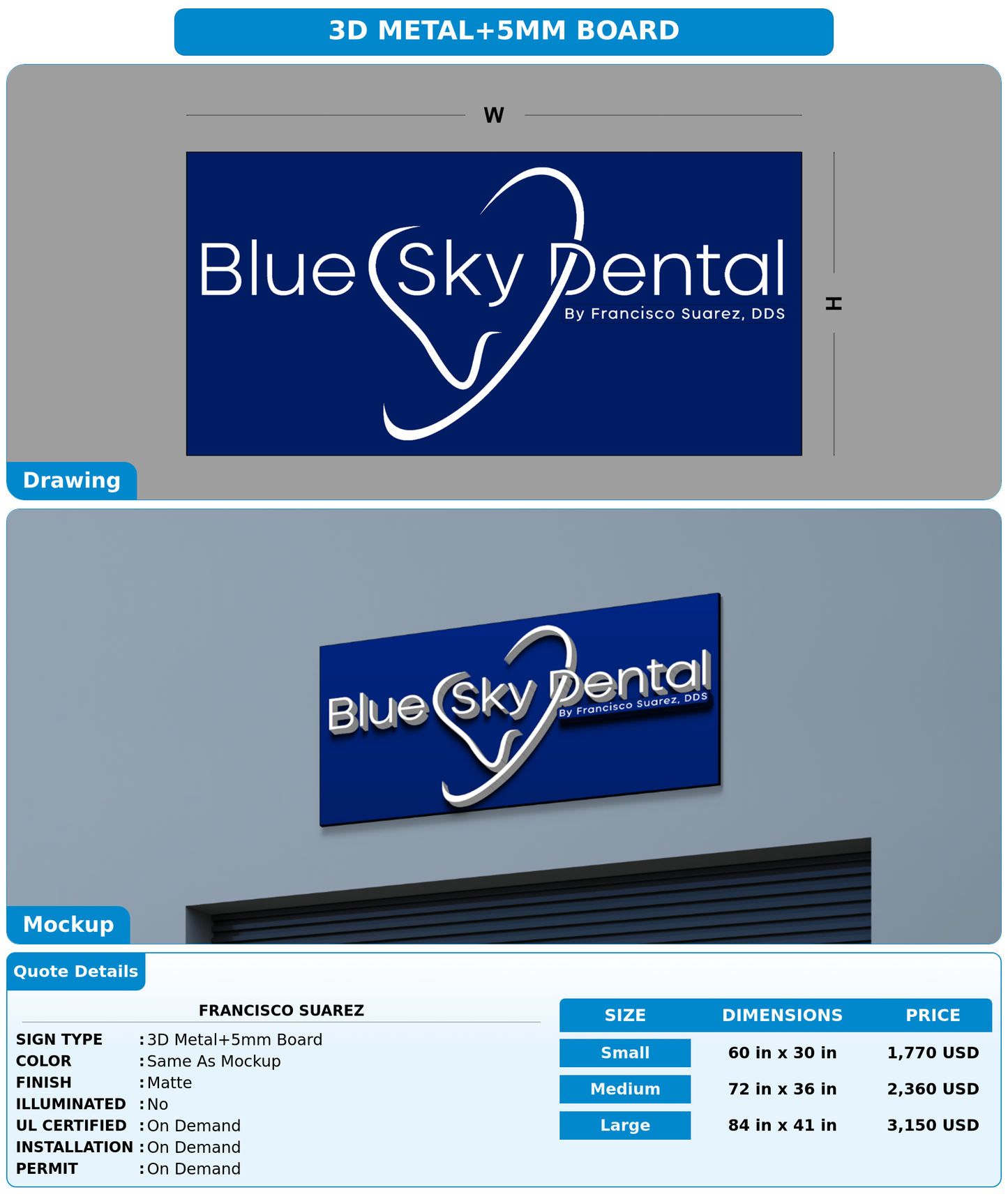CUSTOM MOCKUP SIGN FOR Francisco Suarez