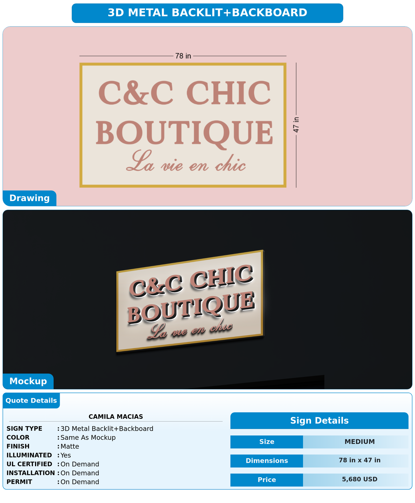 CUSTOM MOCKUP SIGN FOR Camila Macias