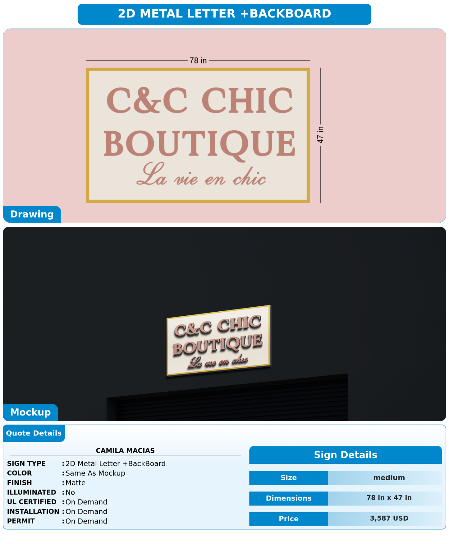 CUSTOM MOCKUP SIGN FOR Camila Macias