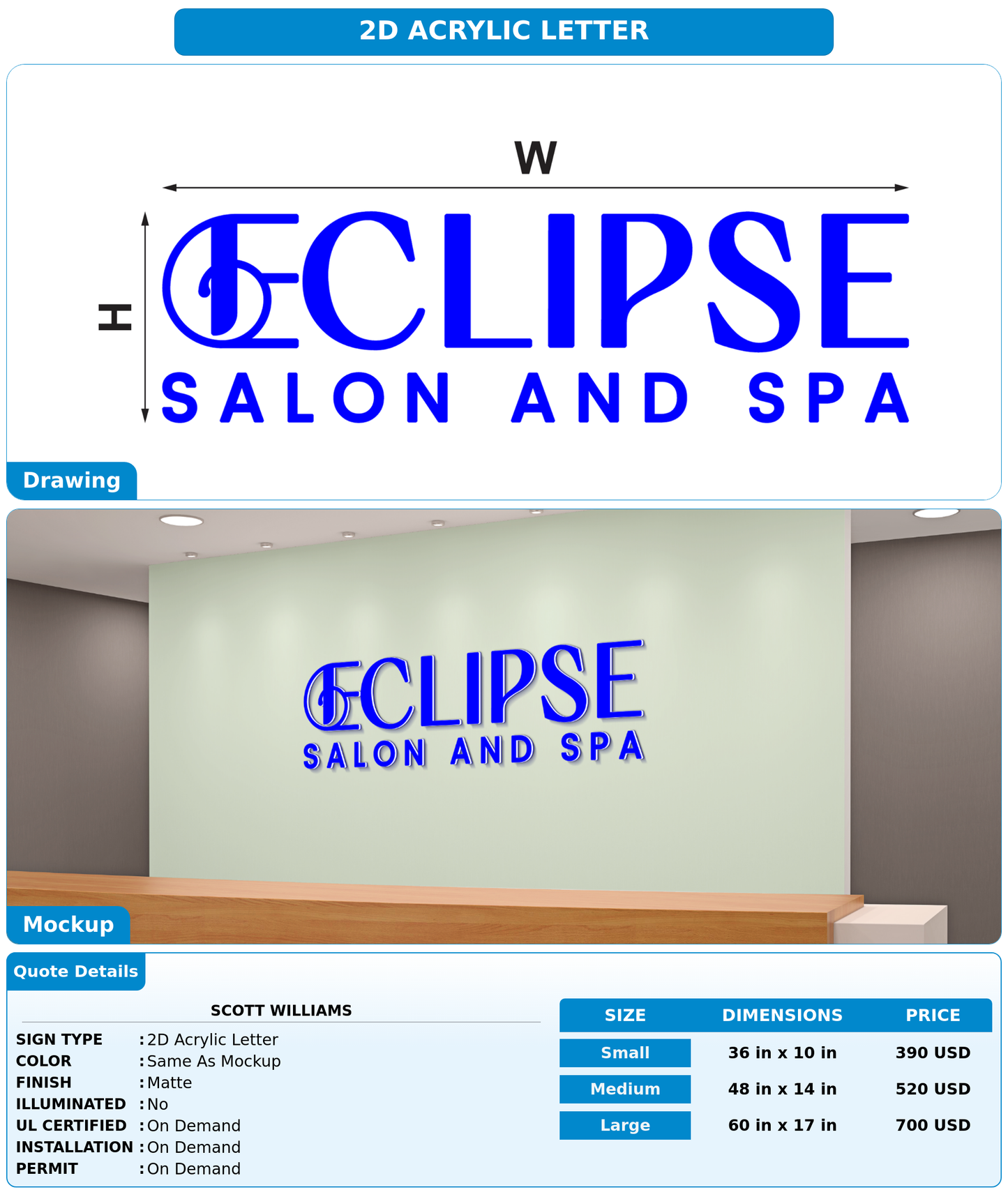 CUSTOM MOCKUP SIGN FOR Scott Williams