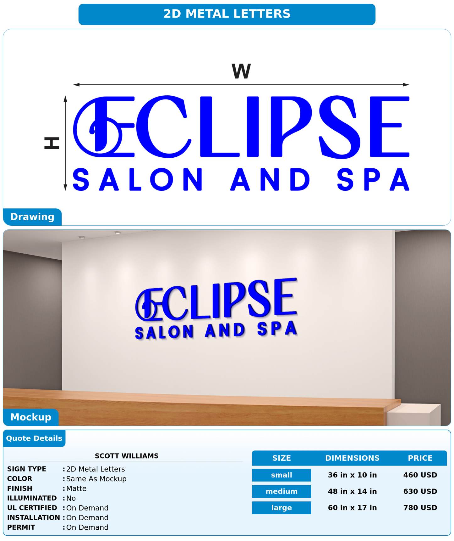 CUSTOM MOCKUP SIGN FOR Scott Williams