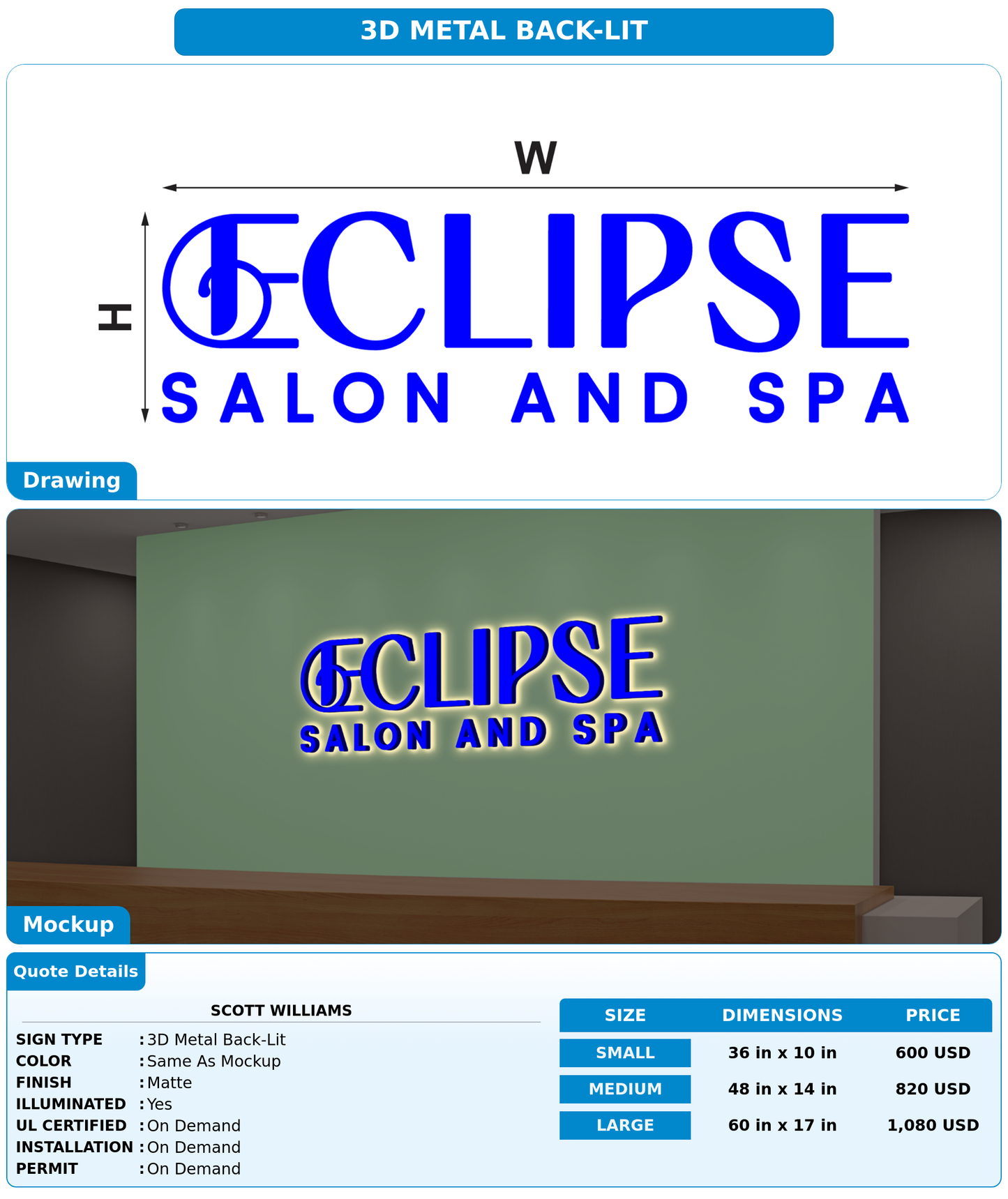 CUSTOM MOCKUP SIGN FOR Scott Williams