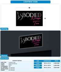 CUSTOM MOCKUP SIGN FOR Cheante porties