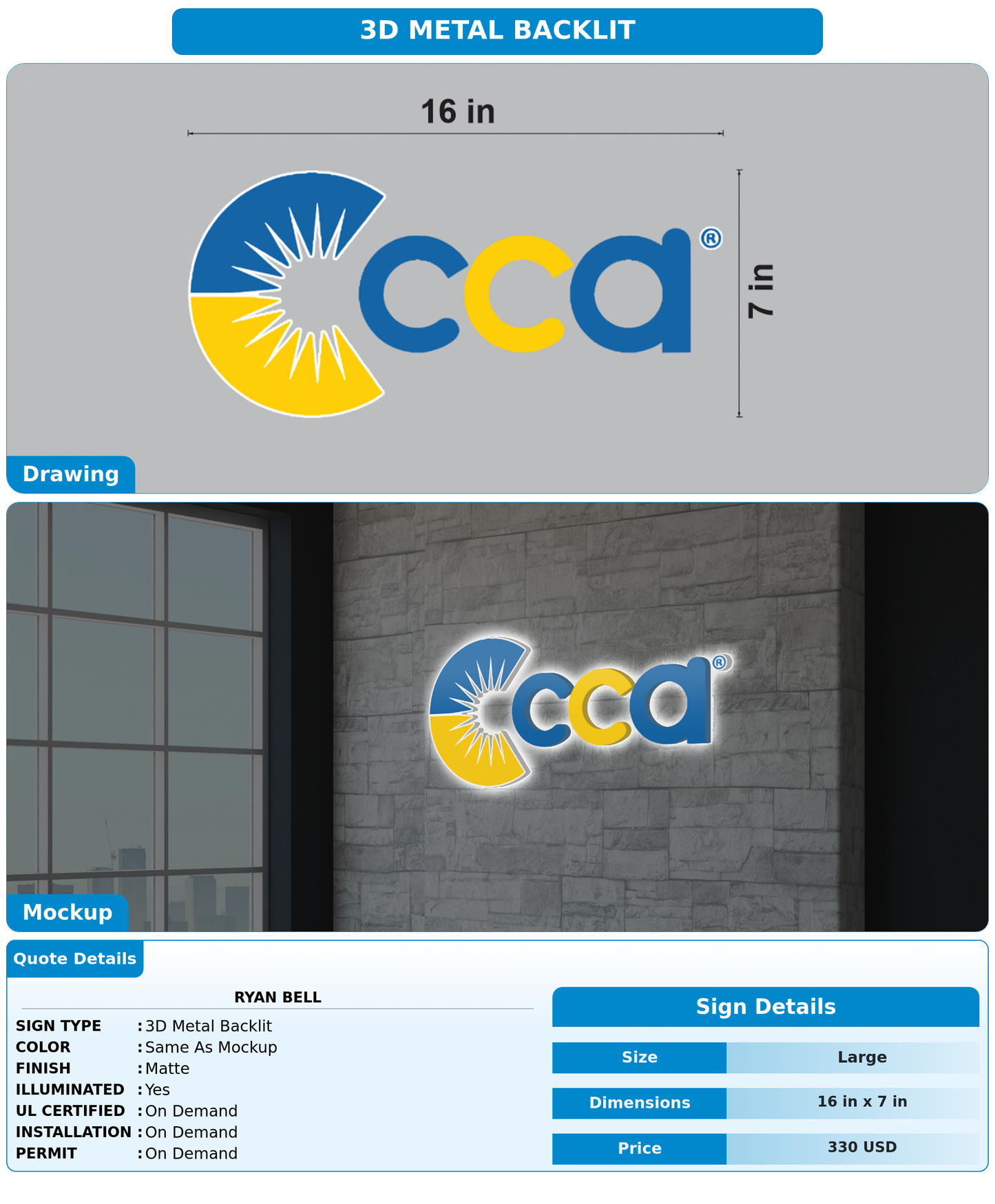 CUSTOM MOCKUP SIGN FOR Ryan Bell