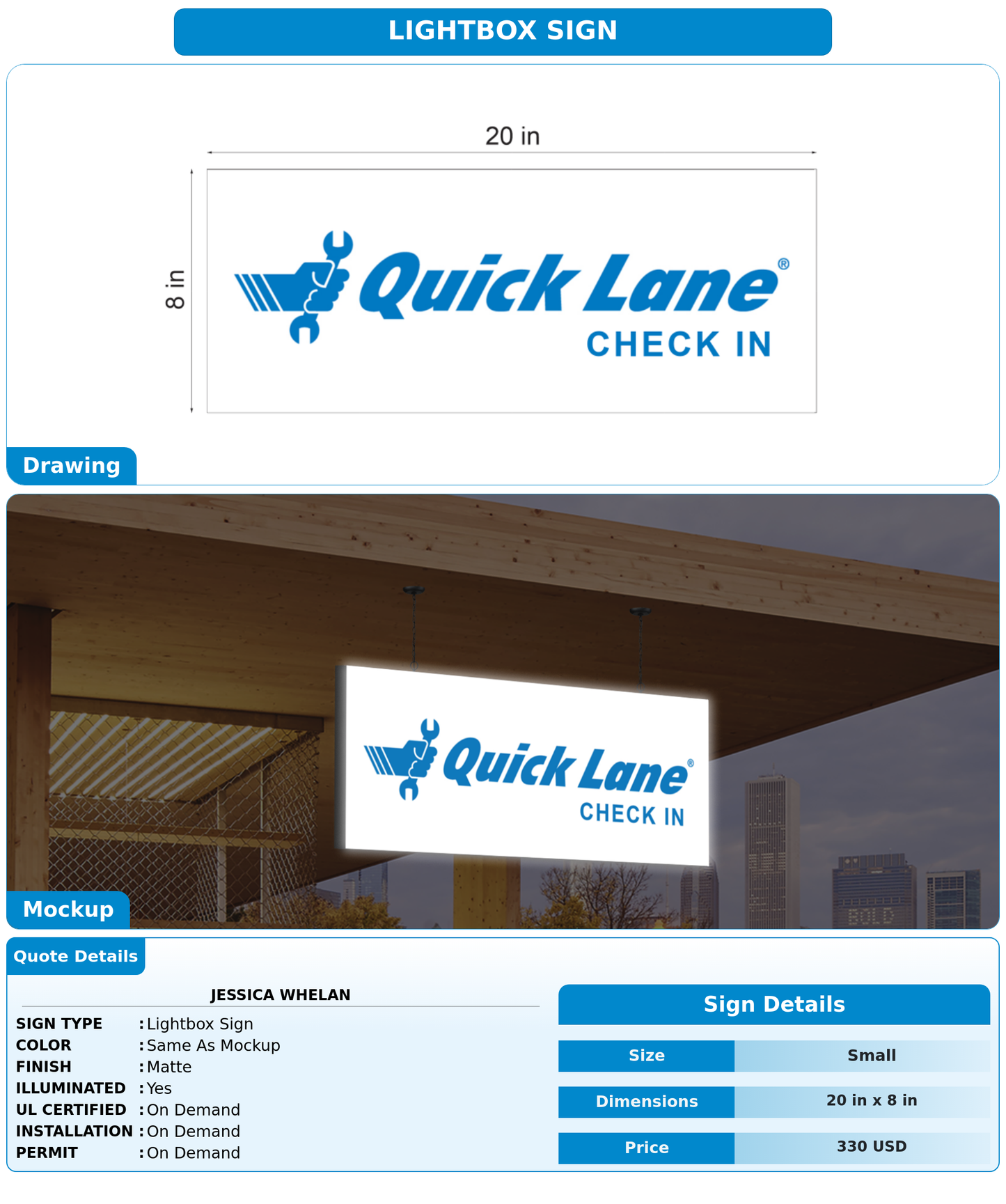 CUSTOM MOCKUP SIGN FOR Jessica Whelan
