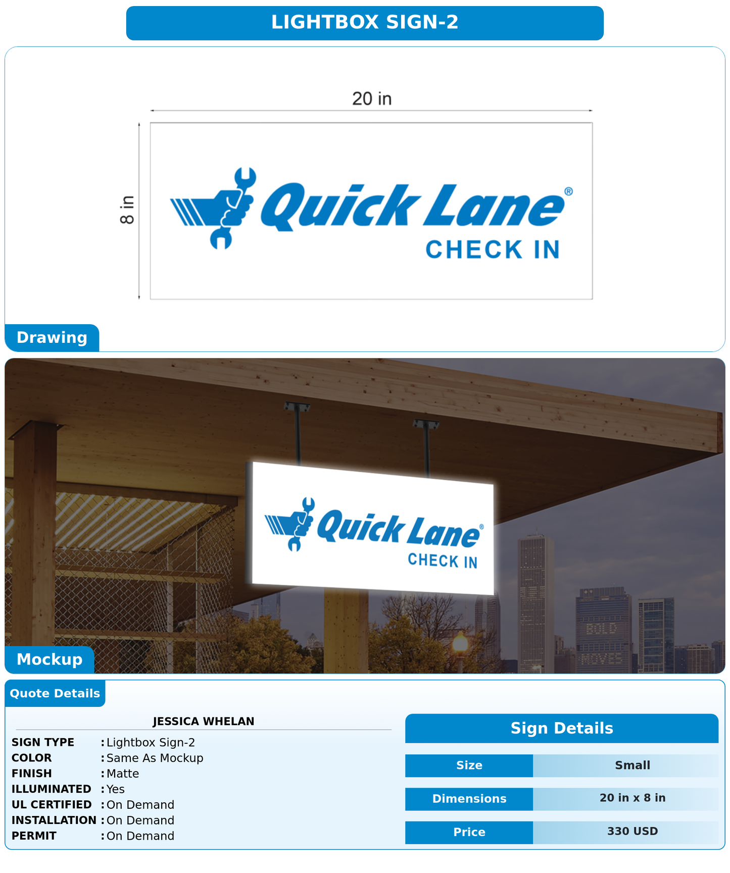 CUSTOM MOCKUP SIGN FOR Jessica Whelan