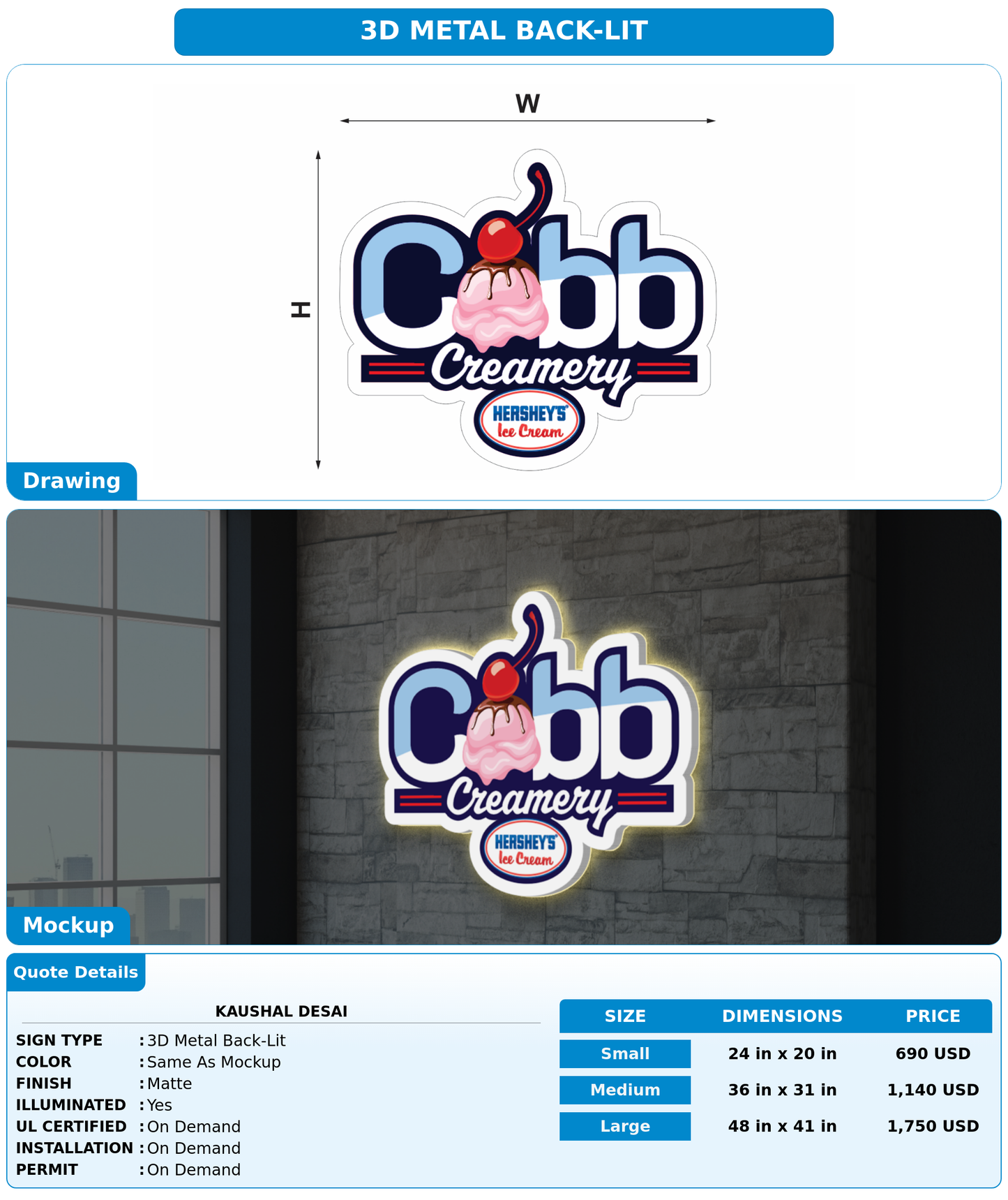 CUSTOM MOCKUP SIGN FOR Kaushal Desai