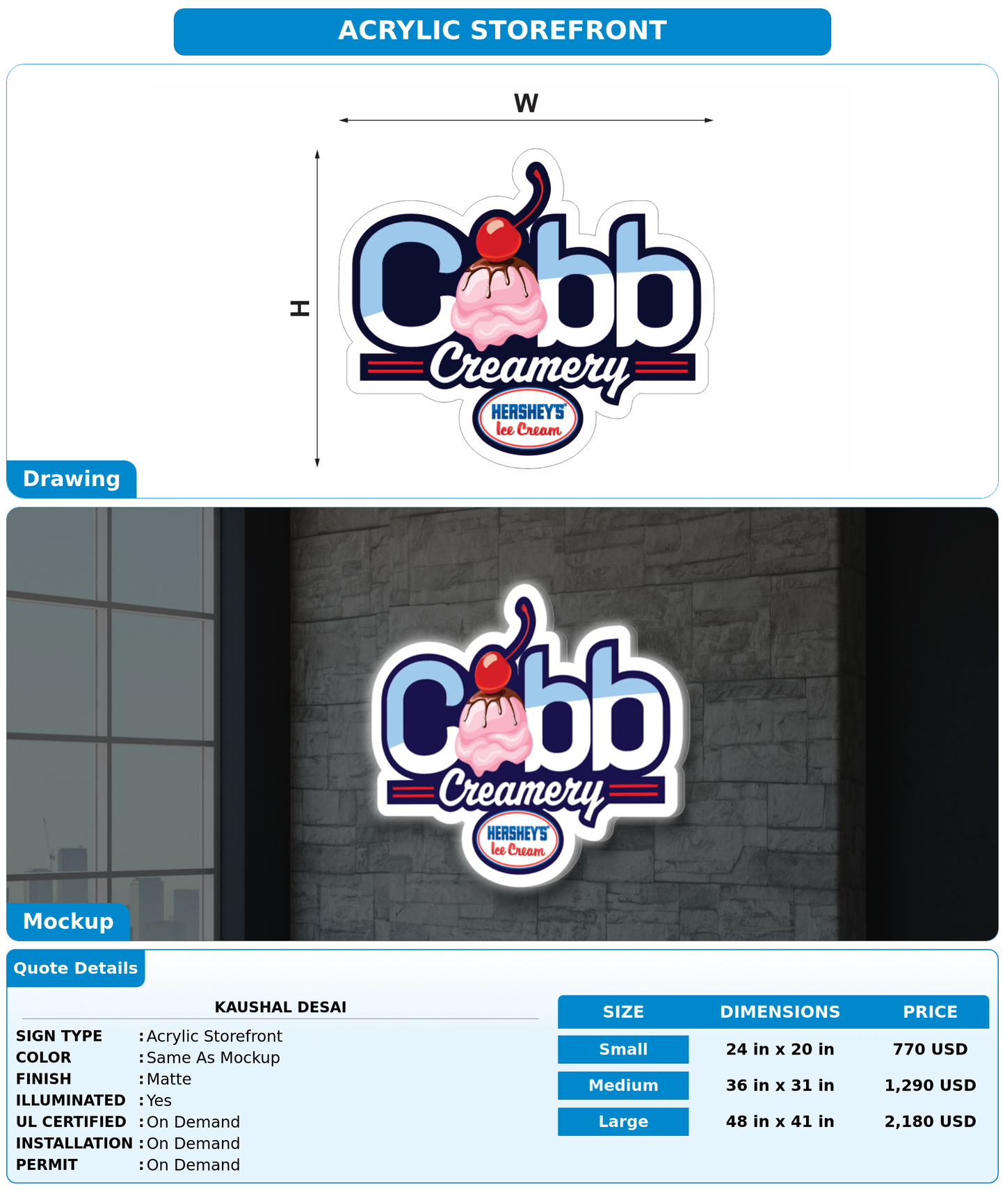 CUSTOM MOCKUP SIGN FOR Kaushal Desai