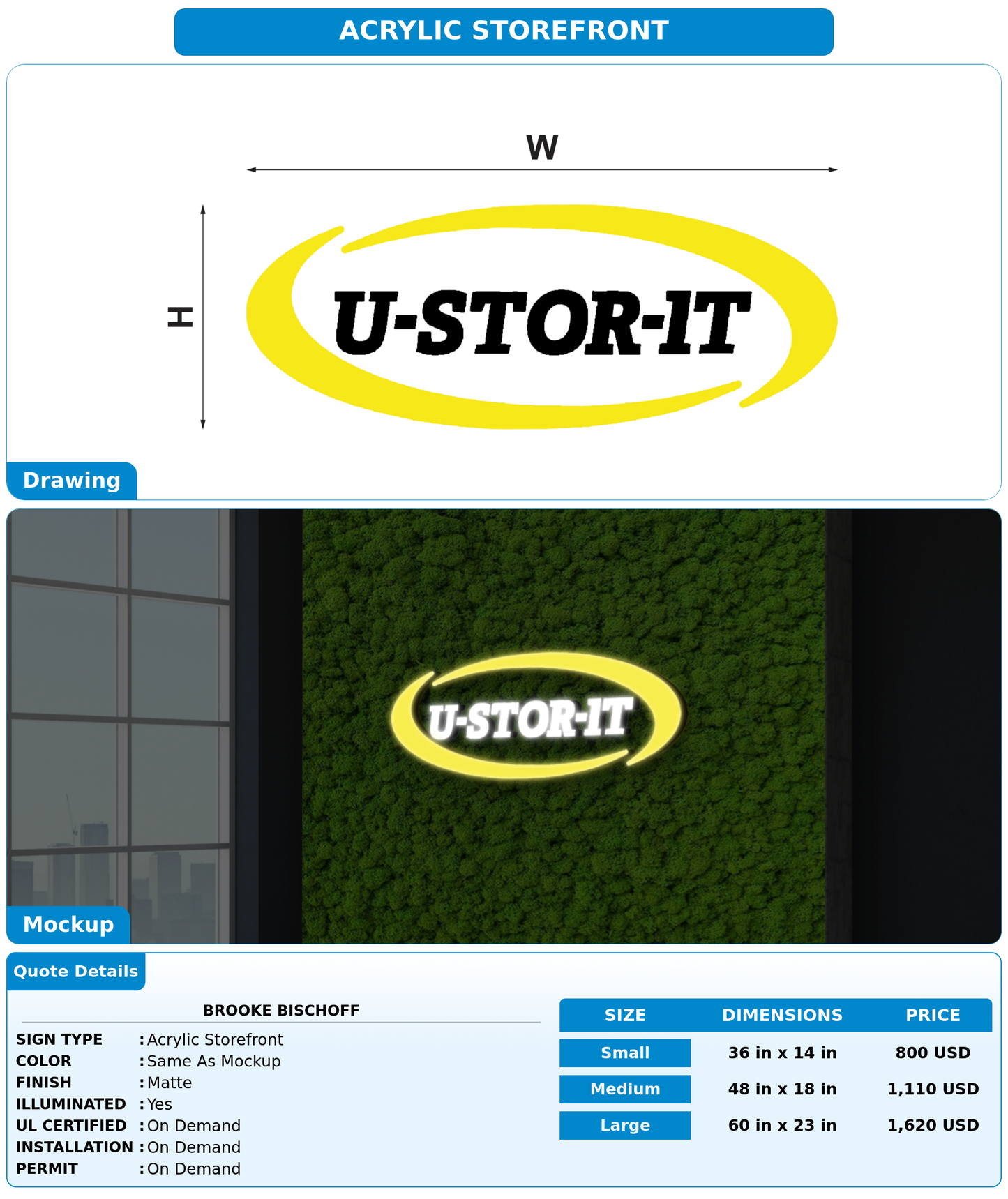 CUSTOM MOCKUP SIGN FOR Brooke Bischoff