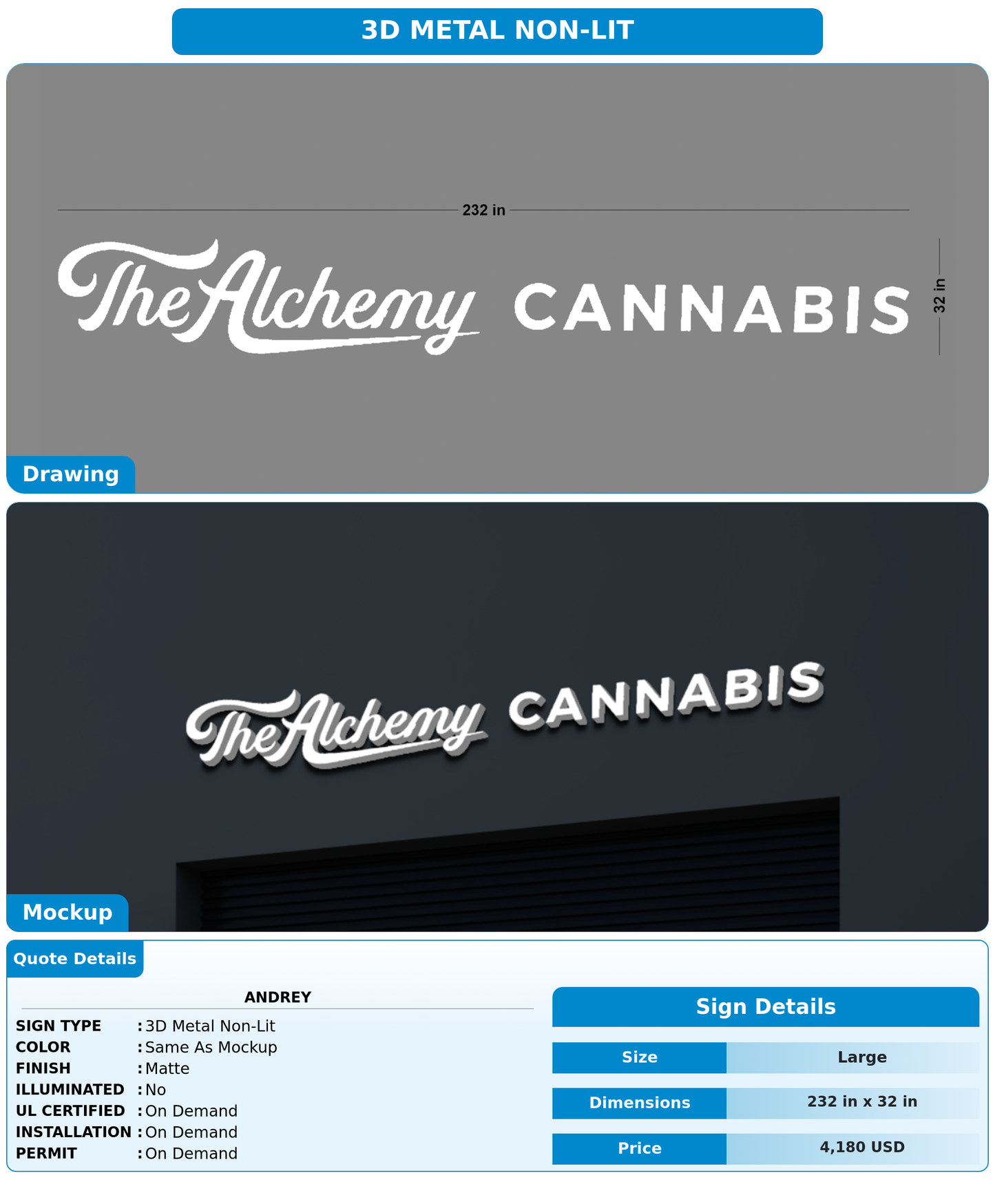 CUSTOM MOCKUP SIGN FOR Andrey