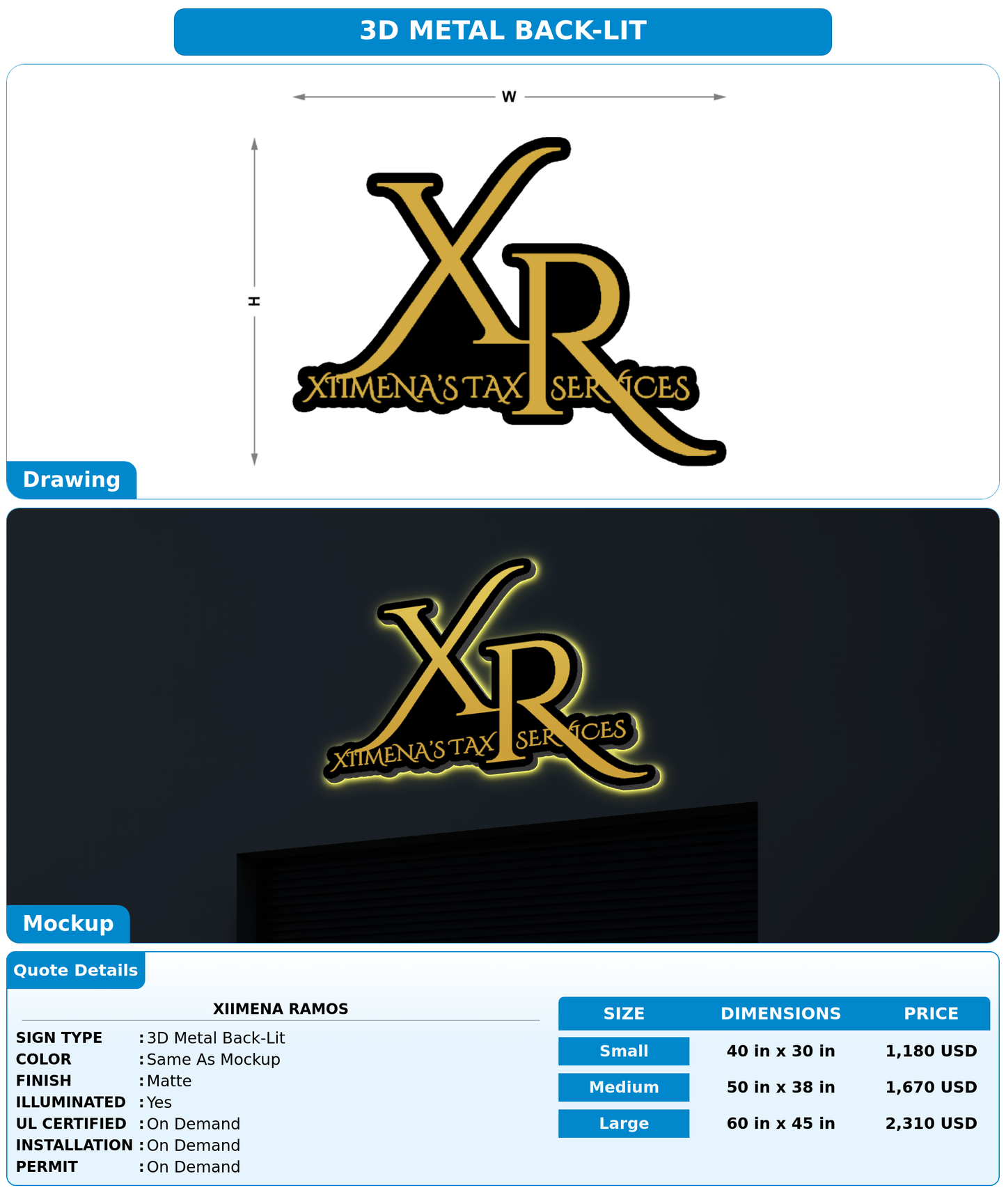 CUSTOM MOCKUP SIGN FOR Xiimena Ramos