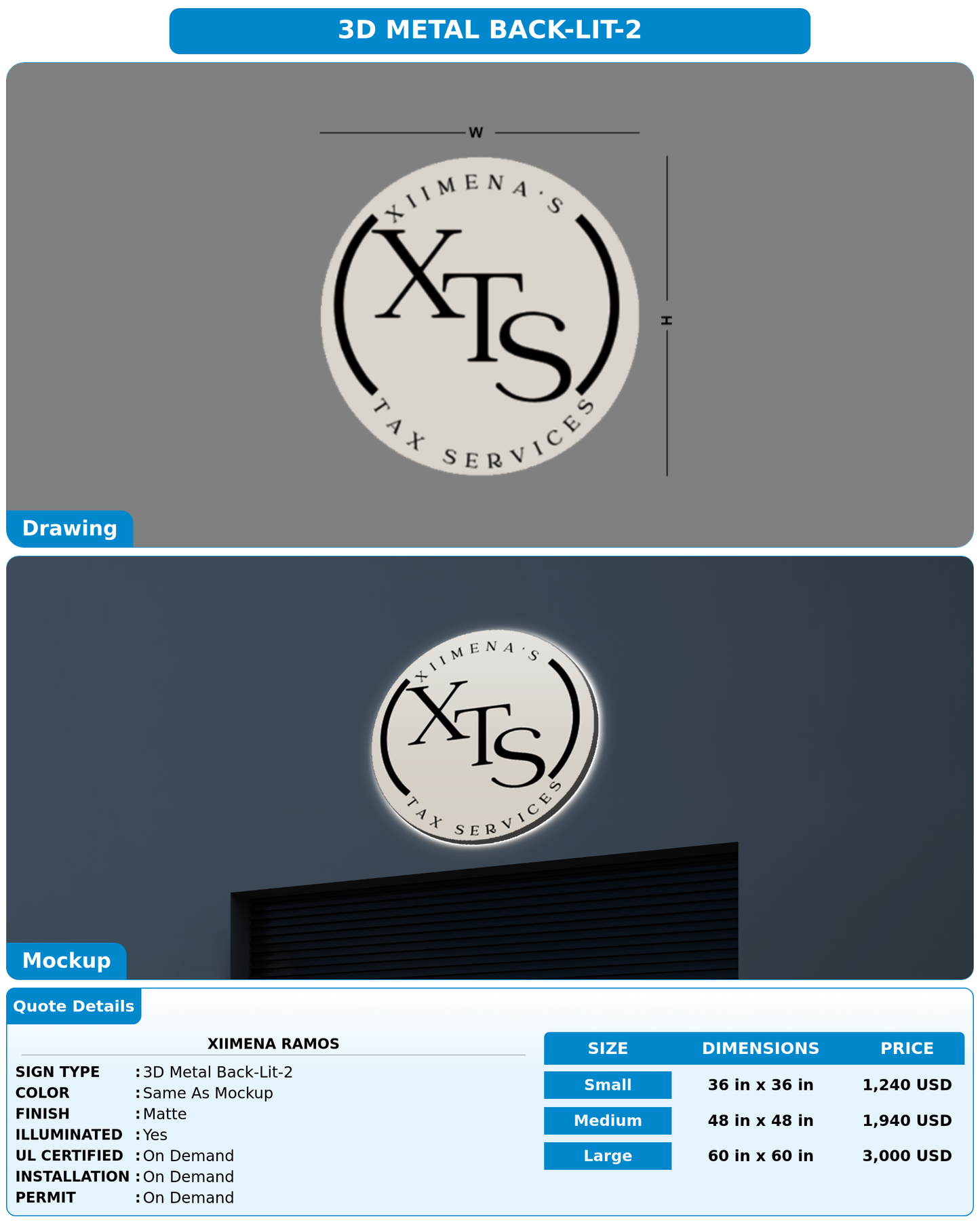 CUSTOM MOCKUP SIGN FOR Xiimena Ramos