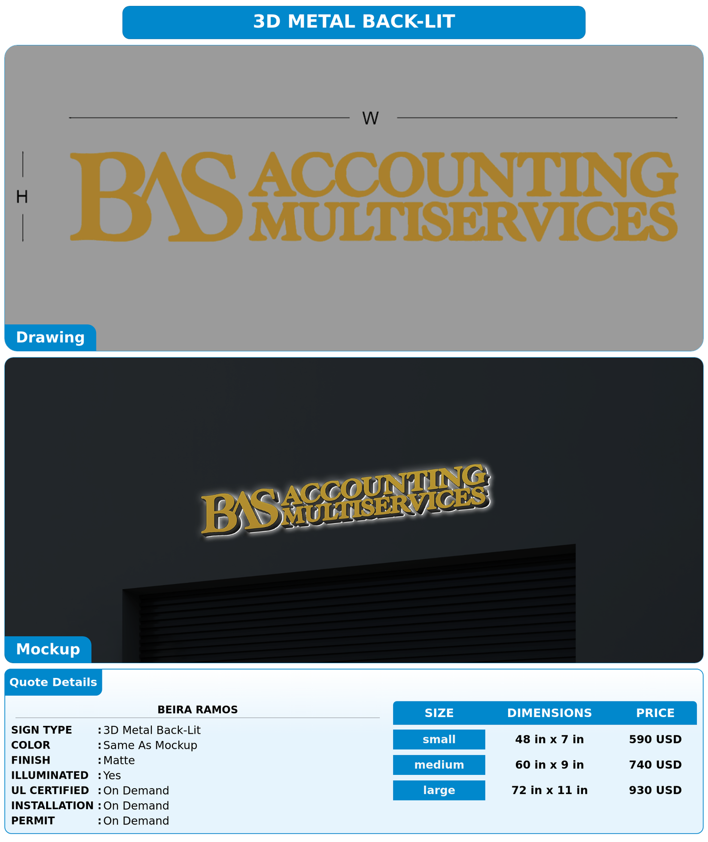 CUSTOM MOCKUP SIGN FOR Beira Ramos