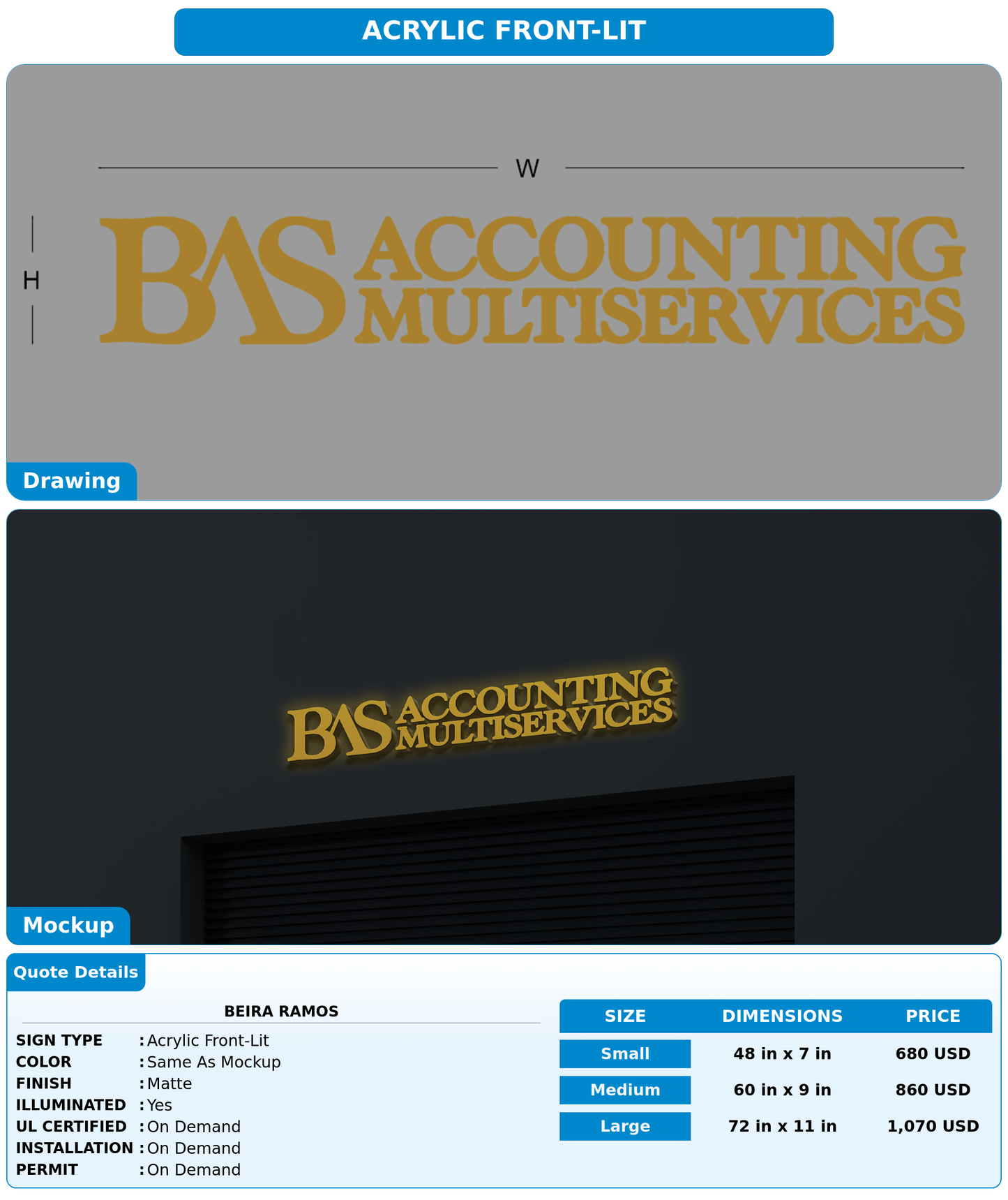 CUSTOM MOCKUP SIGN FOR Beira Ramos