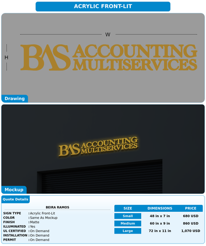 CUSTOM MOCKUP SIGN FOR Beira Ramos