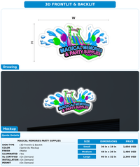 CUSTOM MOCKUP SIGN FOR magical memories party supplies
