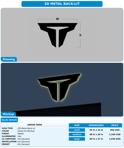 CUSTOM MOCKUP SIGN FOR Adrian tarin
