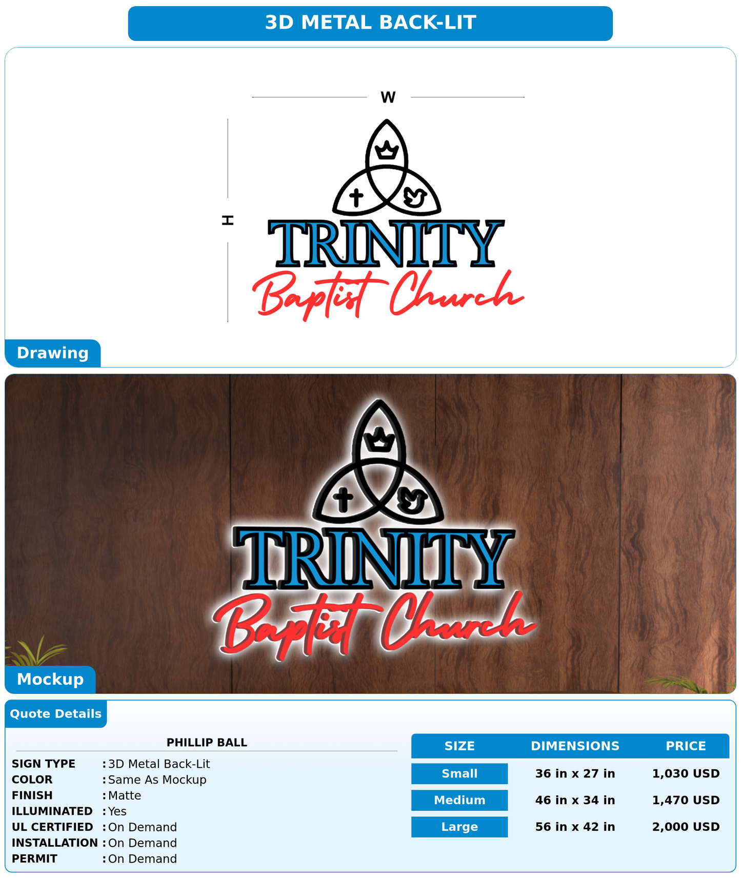 CUSTOM MOCKUP SIGN FOR Phillip Ball