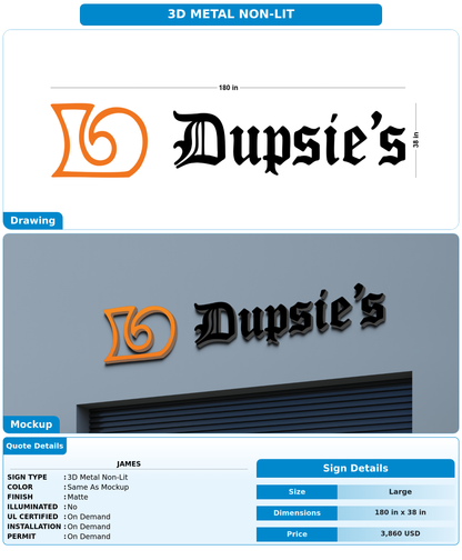 CUSTOM MOCKUP SIGN FOR James