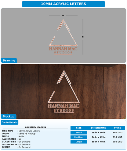 CUSTOM MOCKUP SIGN FOR Courtney Joaquin