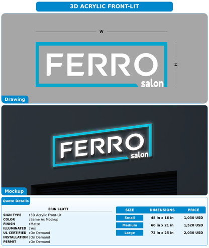 CUSTOM MOCKUP SIGN FOR Erin Clott