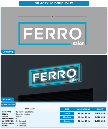 CUSTOM MOCKUP SIGN FOR Erin Clott