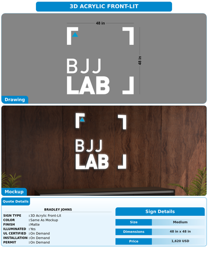 CUSTOM MOCKUP SIGN FOR Bradley Johns