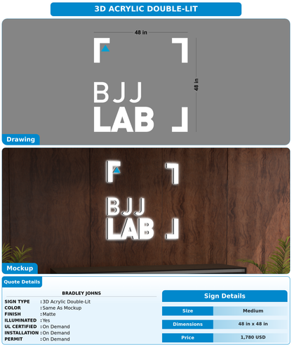 CUSTOM MOCKUP SIGN FOR Bradley Johns