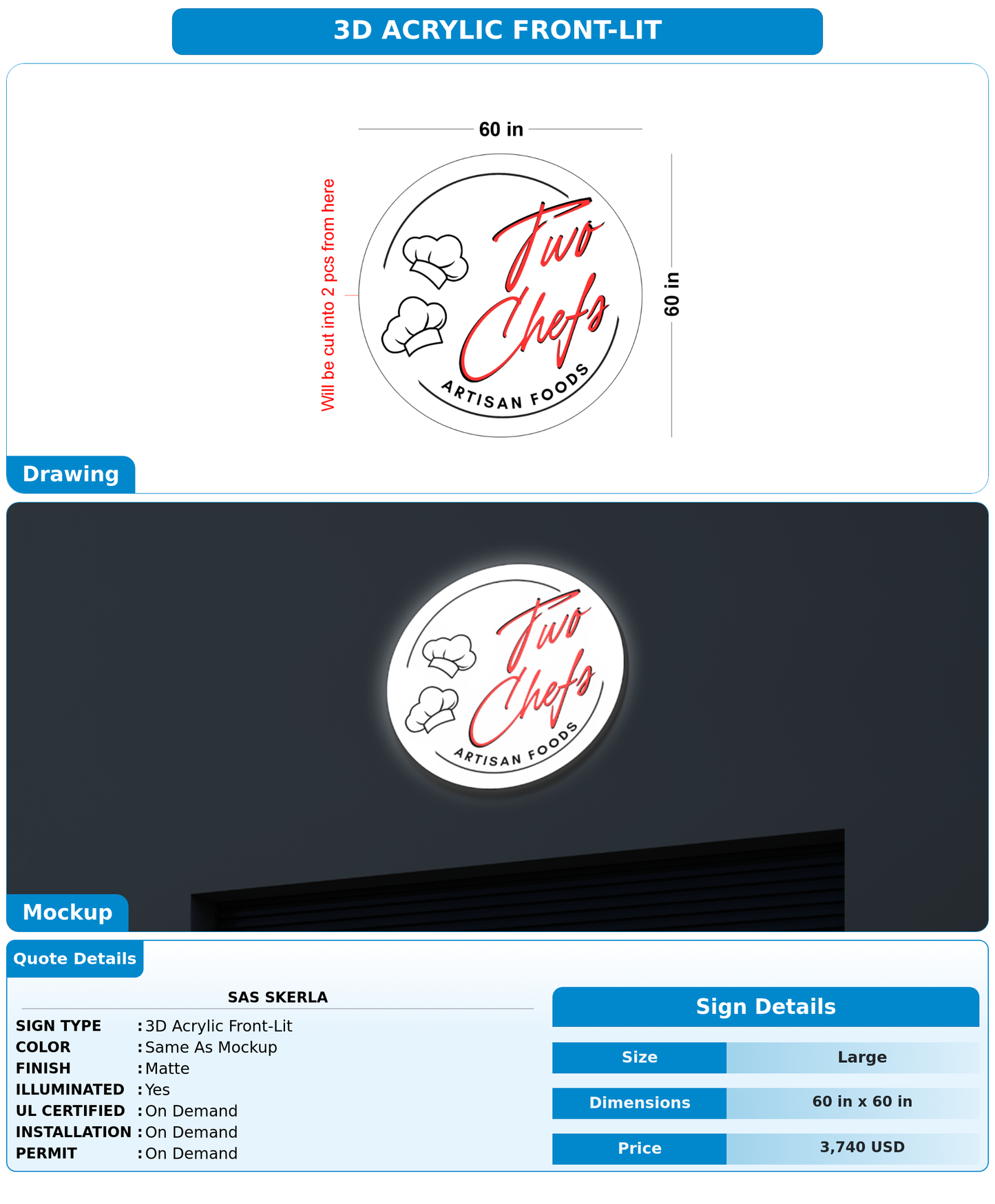 CUSTOM MOCKUP SIGN FOR Sas skerla