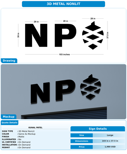 CUSTOM MOCKUP SIGN FOR Kunal Patel
