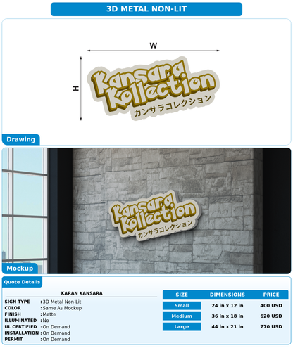 CUSTOM MOCKUP SIGN FOR KARAN KANSARA