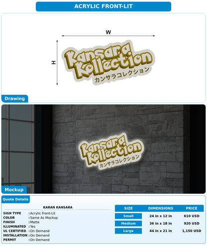CUSTOM MOCKUP SIGN FOR KARAN KANSARA