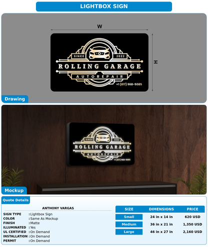 CUSTOM MOCKUP SIGN FOR Anthony vargas